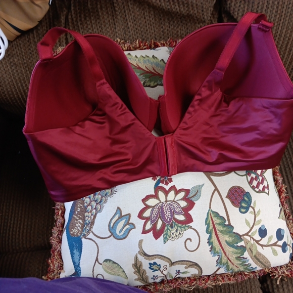 Torrid Curve Sz 44DDD CRANBERRY Adjustable Padded Underwire Bra 44DDD NICE - Picture 5 of 6